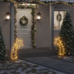 Decorațiune meteorit cu lumini de Crăciun/țăruși 115 LED 89 cm GartenMobel Dekor