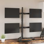 Suport de perete pentru monitor VESA 75/100 mm, negru, oțel GartenMobel Dekor