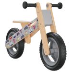 Bicicletă de echilibru pentru copii, imprimeu și Gri GartenMobel Dekor