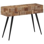 Masă consolă, 110x34x80 cm, lemn masiv de tec reciclat GartenMobel Dekor