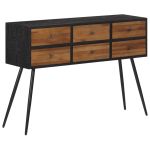 Masă consolă cu sertare, 116x30x76 cm, lemn masiv tec reciclat GartenMobel Dekor