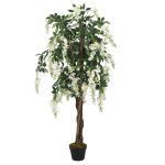 Arbore artificial wisteria 840 frunze 150 cm verde și alb GartenMobel Dekor