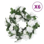 Ghirlande de flori artificiale, 6 buc., alb, 240 cm GartenMobel Dekor
