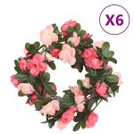 Ghirlande de flori artificiale, 6 buc., roze, 240 cm GartenMobel Dekor