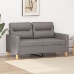 Canapea cu 2 locuri, gri taupe, 120 cm, material textil GartenMobel Dekor