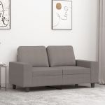 Canapea cu 2 locuri, gri taupe, 120 cm, material textil GartenMobel Dekor