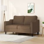 Canapea cu 2 locuri, maro, 140 cm, material textil GartenMobel Dekor