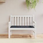 Pernă bancă de grădină negru carouri, 100x50x3cm, textil Oxford GartenMobel Dekor