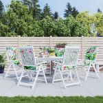 Perne de scaun spătar înalt, 6 buc., multicolor, textil GartenMobel Dekor