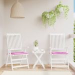 Perne pentru scaun, 2 buc., roz, 50x50x3 cm, material textil GartenMobel Dekor