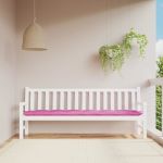 Pernă pentru bancă de grădină, roz, 200x50x7 cm, textil GartenMobel Dekor