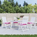Perne de scaun, 4 buc., roz, 50x50x7 cm, textil oxford GartenMobel Dekor