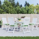 Perne de scaun, 6 buc., 50x50x7 cm, textil, model frunze GartenMobel Dekor