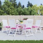 Perne de scaun, 6 buc., roz, 50x50x7 cm, textil oxford GartenMobel Dekor