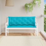 Perne bancă de grădină, 2 buc., turcoaz, 120x50x7 cm, textil GartenMobel Dekor