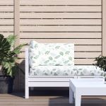 Perne pentru paleți, 3 buc., model de frunze, țesătură oxford GartenMobel Dekor
