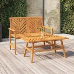 Set mobilier de relaxare de grădină, 2 piese, lemn masiv acacia GartenMobel Dekor