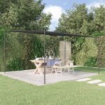 Foișor, antracit, 4x4 m, 180 g/m², material textil și oțel GartenMobel Dekor