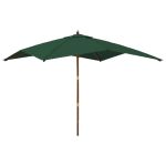 Umbrelă de grădină stâlp din lemn, verde, 300x300x273 cm GartenMobel Dekor