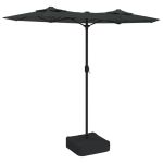 Umbrelă de soare cu două capete, antracit, 316x240 cm GartenMobel Dekor
