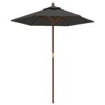 Umbrelă de soare de grădină stâlp din lemn antracit 196x231 cm GartenMobel Dekor