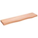 Poliță perete maro deschis 80x20x4 cm lemn masiv stejar tratat GartenMobel Dekor