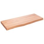 Raft de perete maro deschis 100x40x(2-6) cm lemn stejar tratat GartenMobel Dekor