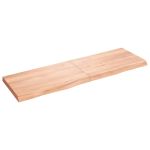 Raft de perete maro deschis 160x50x(2-6) cm lemn stejar tratat GartenMobel Dekor