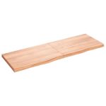 Raft de perete maro deschis 180x60x(2-6) cm lemn stejar tratat GartenMobel Dekor