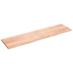 Raft de perete maro deschis 200x50x(2-4) cm lemn stejar tratat GartenMobel Dekor