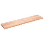 Raft de perete maro deschis 220x50x(2-6) cm lemn stejar tratat GartenMobel Dekor