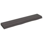 Raft de perete maro închis 100x20x6 cm lemn masiv stejar tratat GartenMobel Dekor
