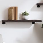 Raft de perete maro închis 60x20x4 cm lemn masiv stejar tratat GartenMobel Dekor