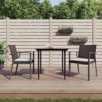 Scaune de grădină cu perne 2 buc. maro 56,5x57x83 cm poliratan GartenMobel Dekor