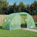 Seră cu cadru din oțel, verde, 8 m², 4x2x2 m GartenMobel Dekor