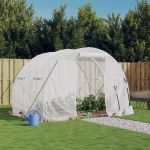 Seră cu un cadru din oțel, alb, 6 m², 3x2x2 m GartenMobel Dekor
