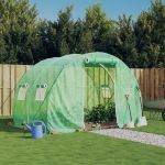 Seră cu un cadru din oțel, verde, 6 m², 3x2x2 m GartenMobel Dekor