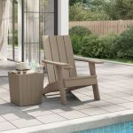 Scaun Adirondack, maro deschis, 75x88,5x89,5 cm, polipropilenă GartenMobel Dekor