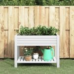 Strat înălțat, alb, 110x45x79 cm, polipropilenă GartenMobel Dekor