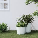 Jardinieră cu interior detașabil, alb, 15 / 15,3 L, PP ratan GartenMobel Dekor