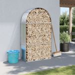 Suport pentru bușteni, argintiu, 120x45x210 cm, oțel galvanizat GartenMobel Dekor