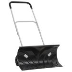 Lopată de zăpadă cu mâner extensibil negru 66 cm lamă din oțel GartenMobel Dekor