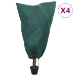 Huse de fleece pentru plante cu șnur 4 buc 70 g/m² 0,8x1 m GartenMobel Dekor