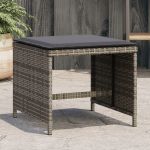 Scaune de grădină cu perne, 4 buc. gri 41x41x36 cm poliratan GartenMobel Dekor