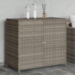 Dulap depozitare de grădină, gri, 83x45x76 cm, poliratan GartenMobel Dekor