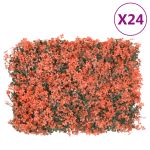Gard din frunze arțar artificiale 24 buc roșu deschis 40x60 cm GartenMobel Dekor