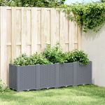 Jardinieră de grădină, gri, 160x40x53 cm, PP GartenMobel Dekor
