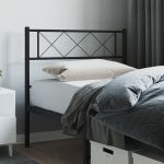 Tăblie de pat metalică, negru, 75 cm GartenMobel Dekor