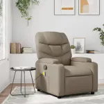 Fotoliu de masaj rabatabil, cappuccino, piele ecologică GartenMobel Dekor