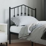 Tăblie de pat metalică, negru, 75 cm GartenMobel Dekor